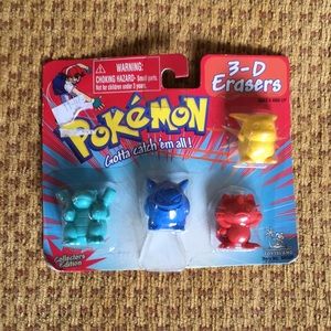 Pokemon 3D erasers
